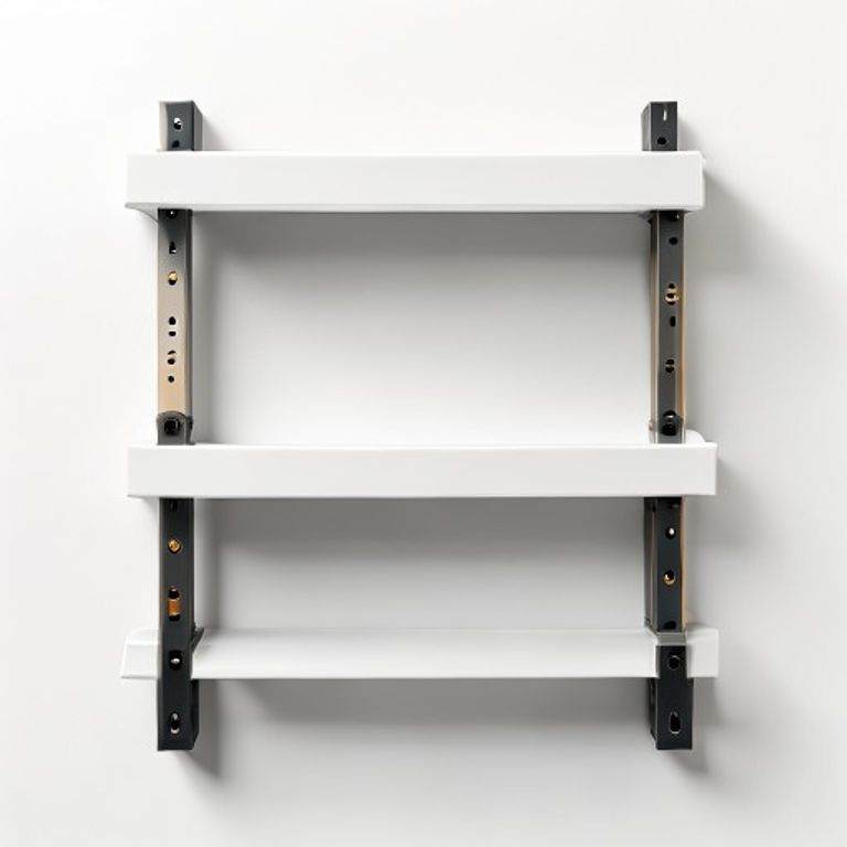 REINFORCED 4" X 3" WHITE SHELF BRACKET