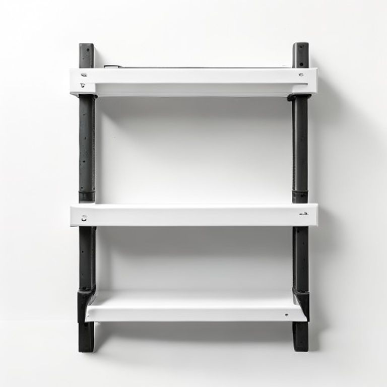 REINFORCED 8"X 6" WHITE SHELF BRACKET