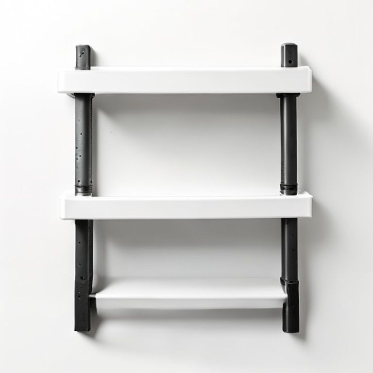 REINFORCED 12"X 10" WHITE SHELF  BRACKET