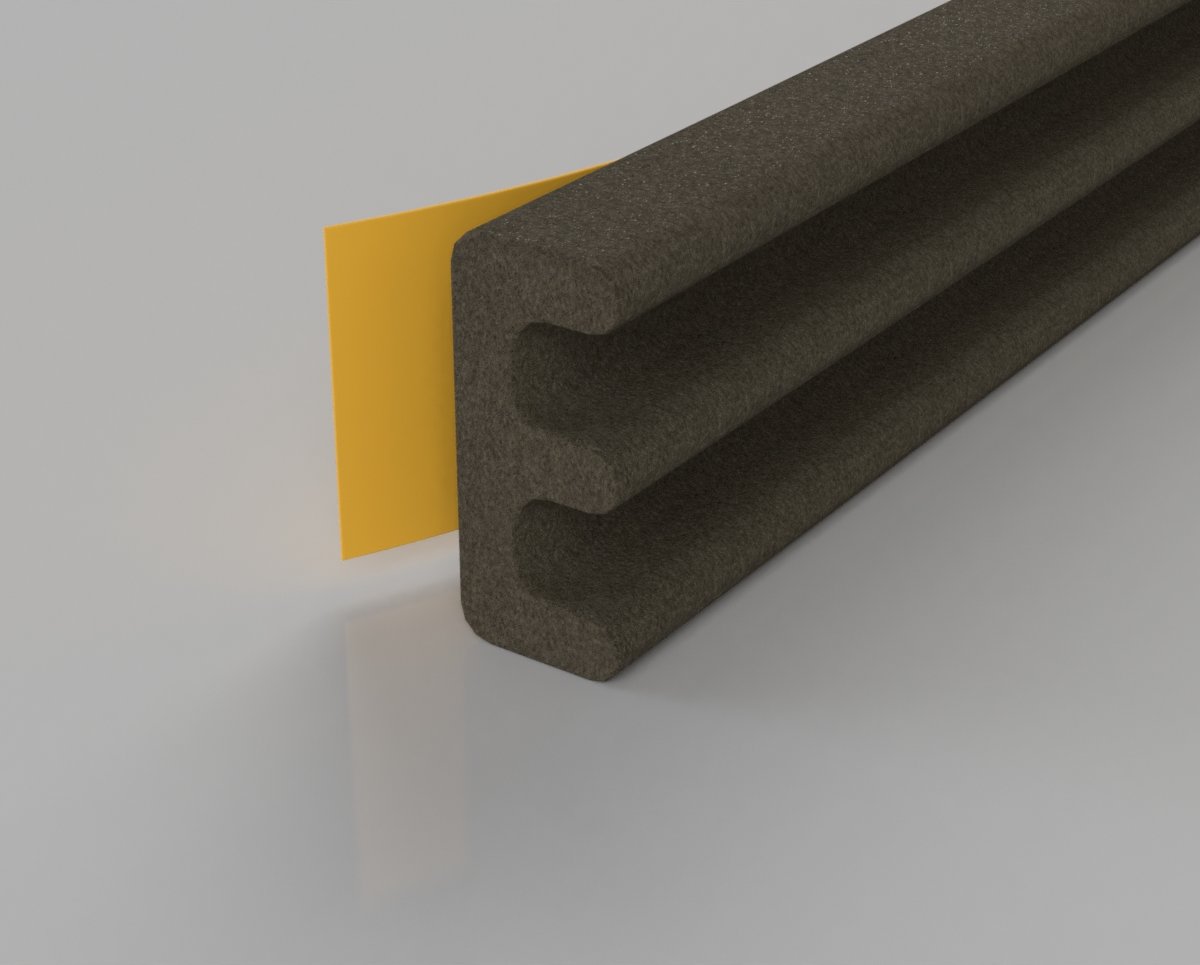 10M BROWN EPDM 'E' STRIP