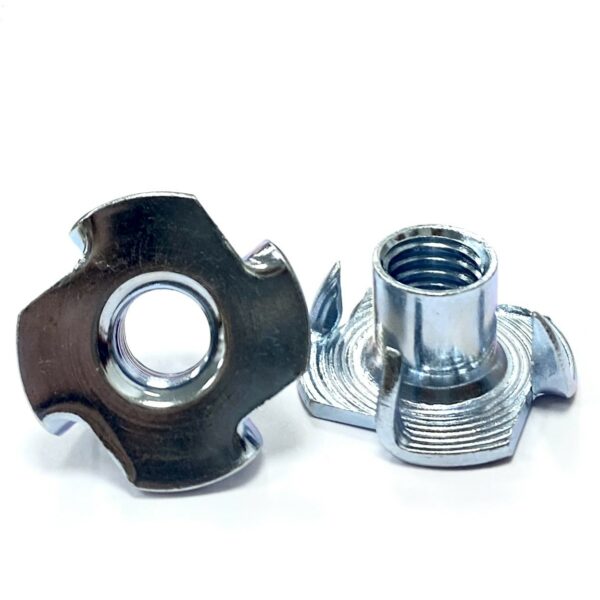 4 PRONGED TEE NUTS M8 X 11MM ZP