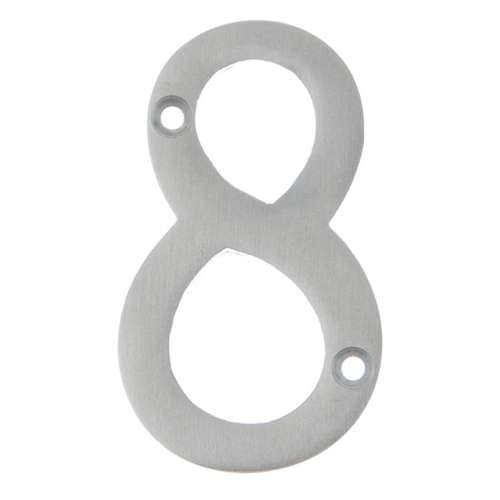 NUMERAL 8 75MM SATIN CHROME