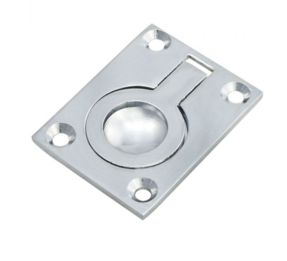 FLUSH RING PULL 38 X 50MM CP
