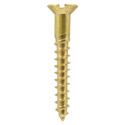 6 X 3/4" SOLID BRASS COUNTERSUNK SLOTTED WOODSCREW