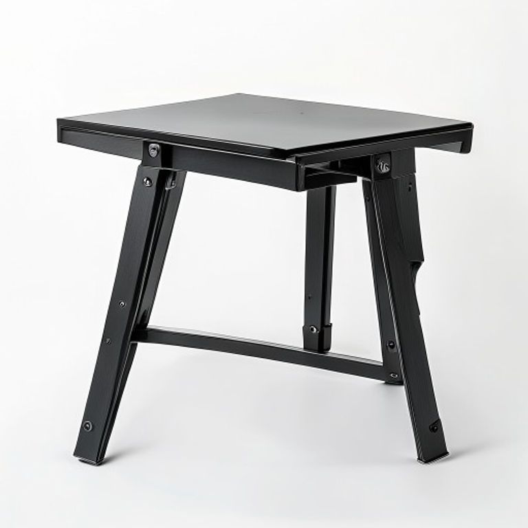 MATT BLACK WORKTOP LEGS 60MM X 710MM