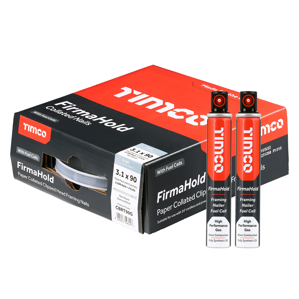 FIRMAHOLD 3.1MM X 90MM BRIGHT NAILS WITH GAS (2200)
