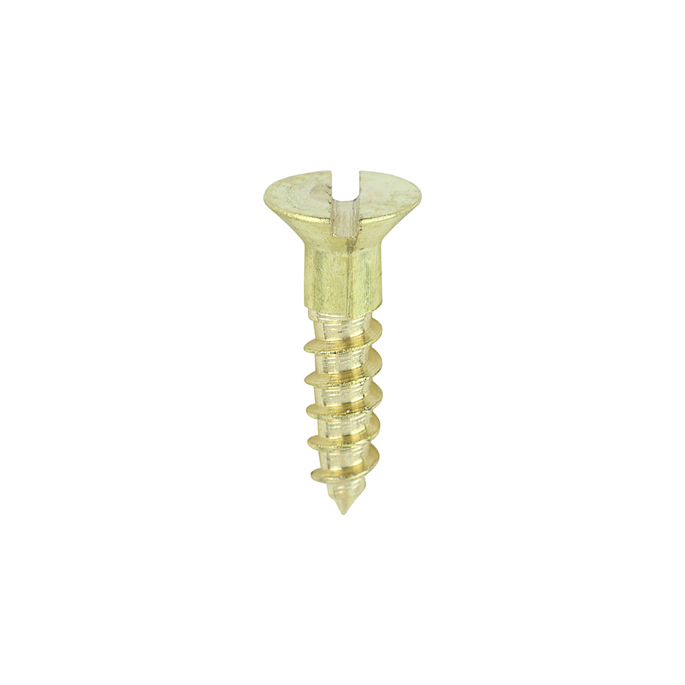 4 X 1/2" SOLID BRASS COUNTERSUNK SLOTTED WOODSCREW