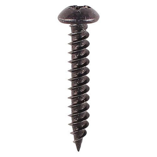 BLACKJAX 6 X 1" BLACK JAPANNED POZI ROUNDHEAD WOODSCREW