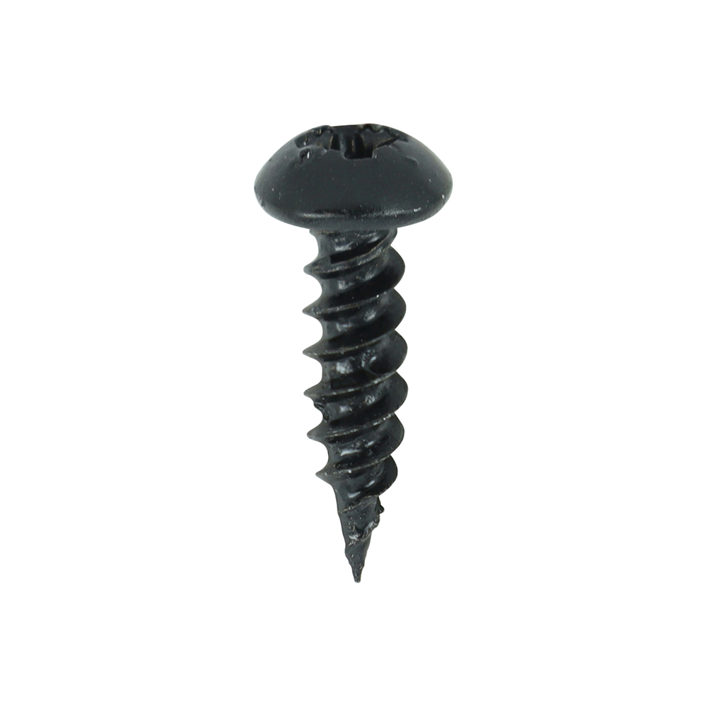 BLACKJAX 8 X 5/8" BLACK JAPANNED POZI ROUNDHEAD WOODSCREW