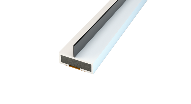SINGLE FLIPPER INTUMESCENT STRIP 15MM X 4MM WHITE