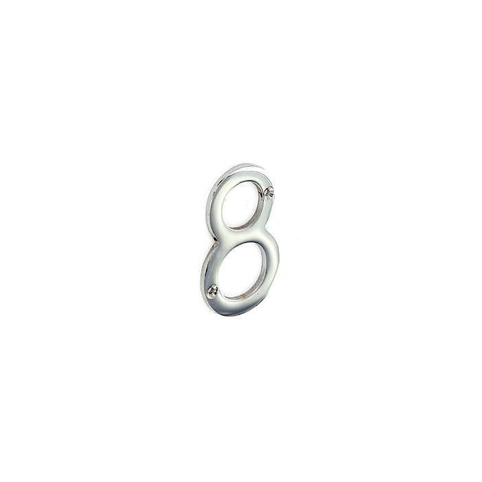 NUMERAL 8 75MM CHROME