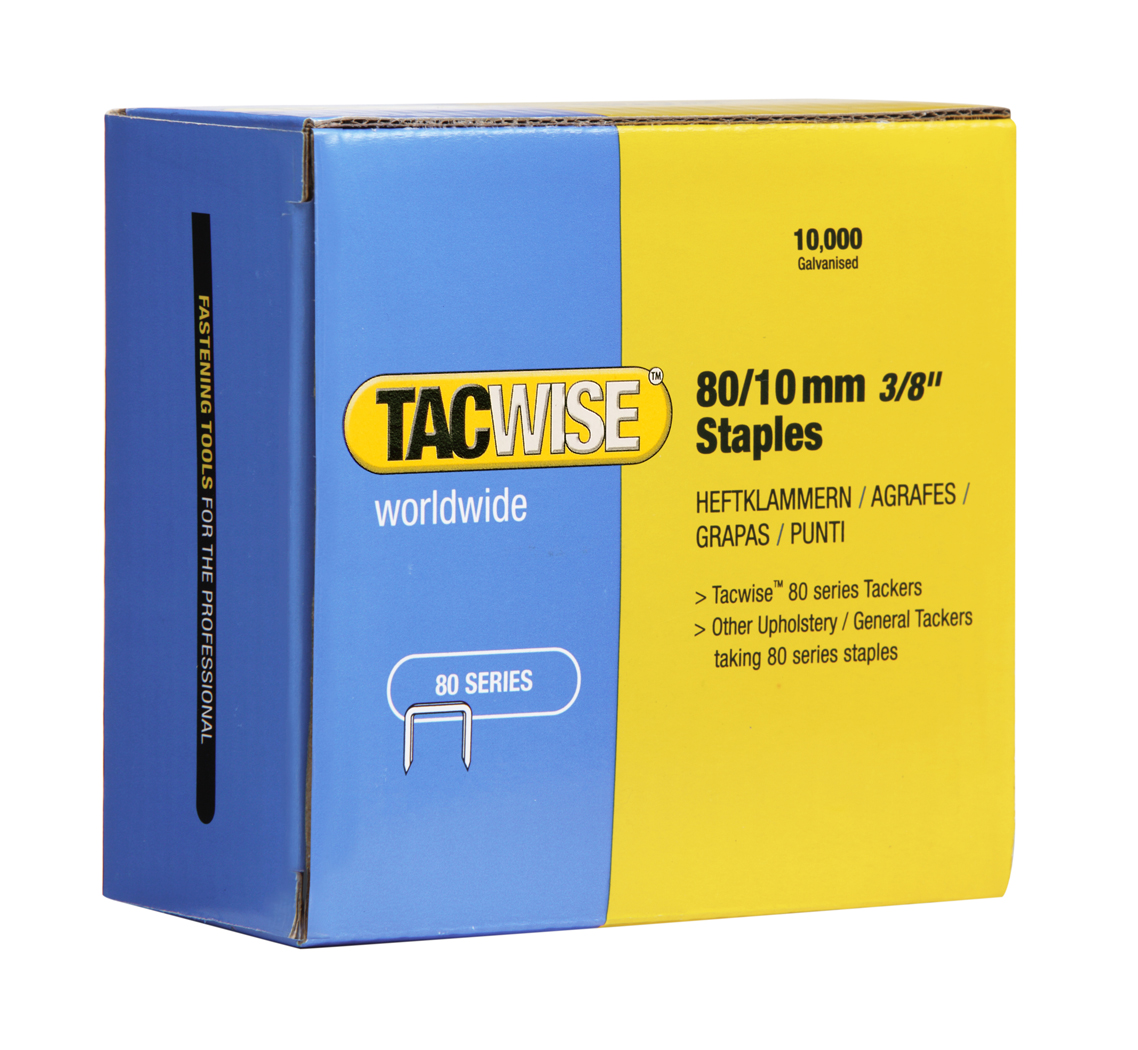 TACWISE 0383 80/10 10MM GALVANISED STAPLES (10,000)