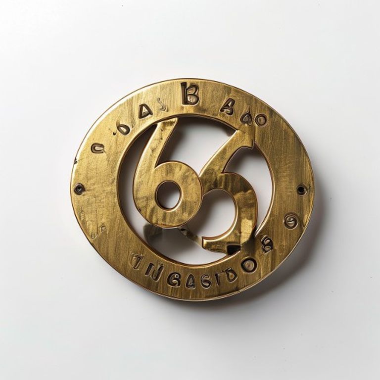 3" BRASS NUMERAL NO.6