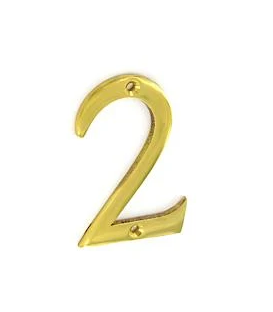 NUMERAL 2 75MM BRASS