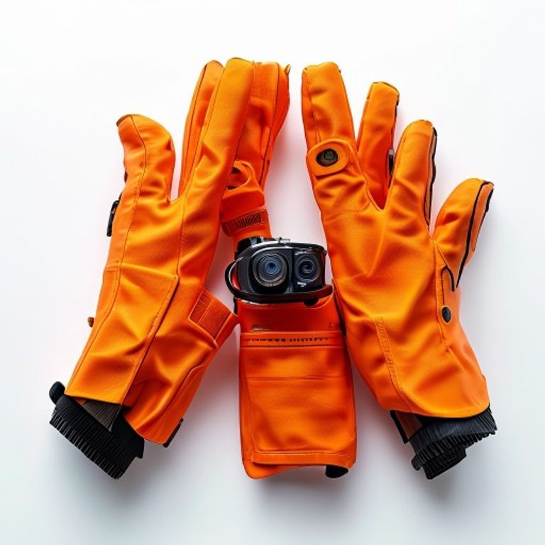 SIZE 9 ORANGE GRAB N GRIP GLOVES (PAIR)