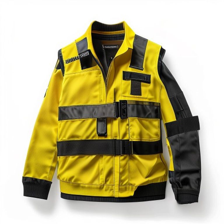 HI-VIS WAISTCOAT - 2 BAND LARGE YELLOW