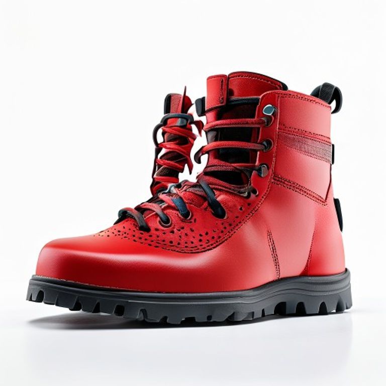 RED SOLE SAFETY WELLINGTON BOOTS SIZE 9