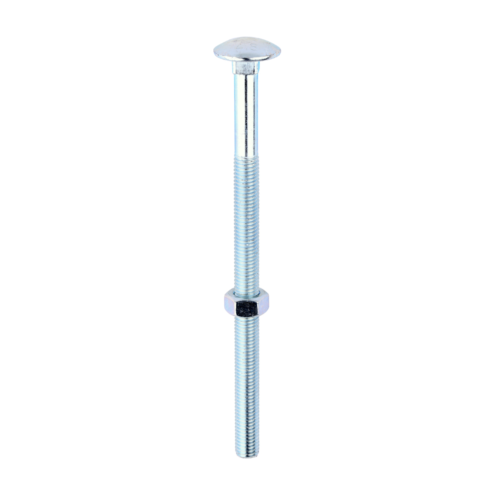 M12 X 240 CARRIAGE BOLTS & NUTS ZP