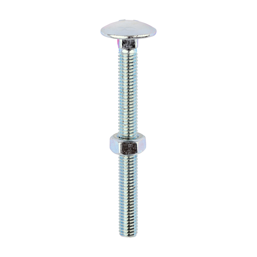 M6 X 65 CARRIAGE BOLTS & NUTS ZP