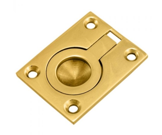 FLUSH RING PULL 38 X 50MM PB