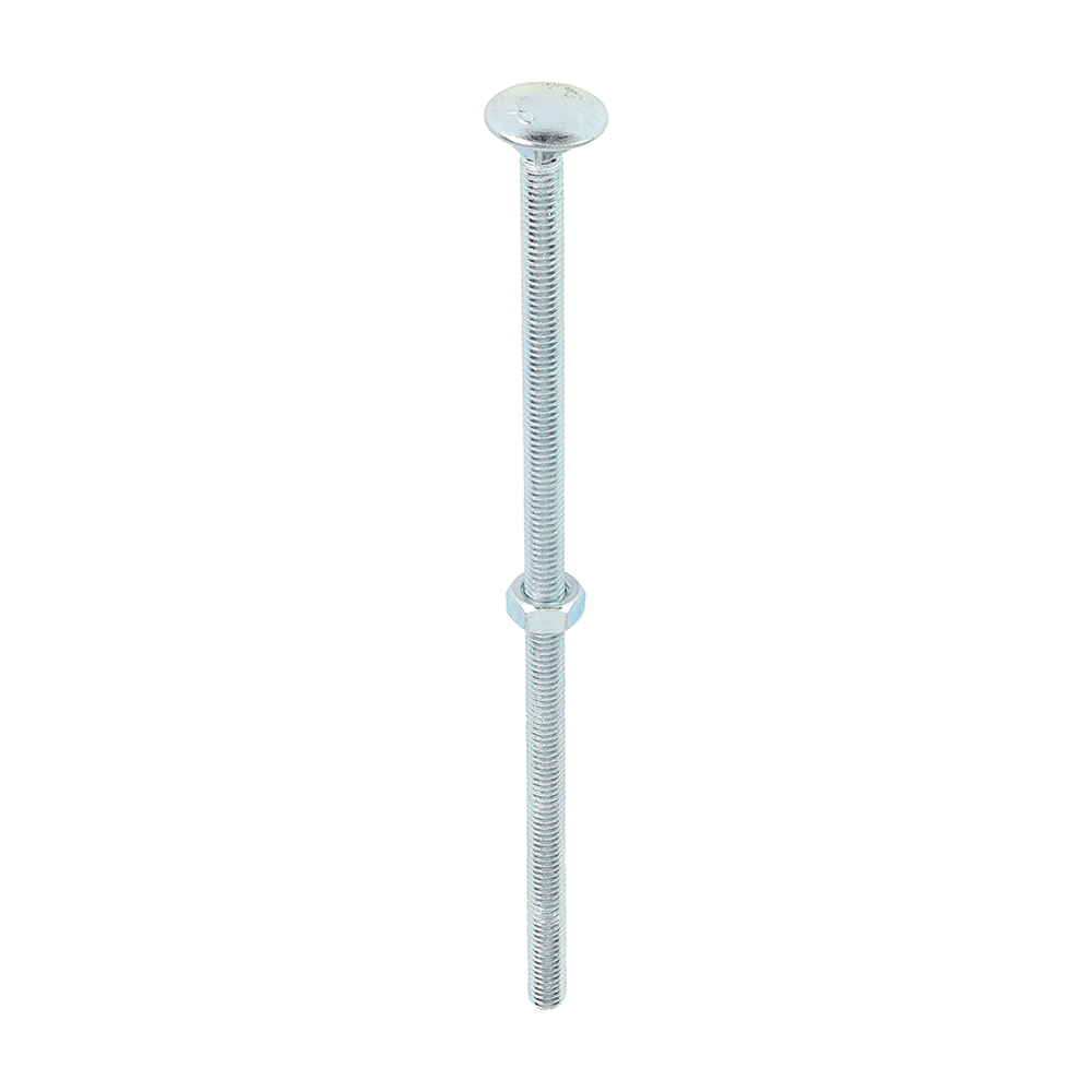 M6 X 150 CARRIAGE BOLTS & NUTS ZP