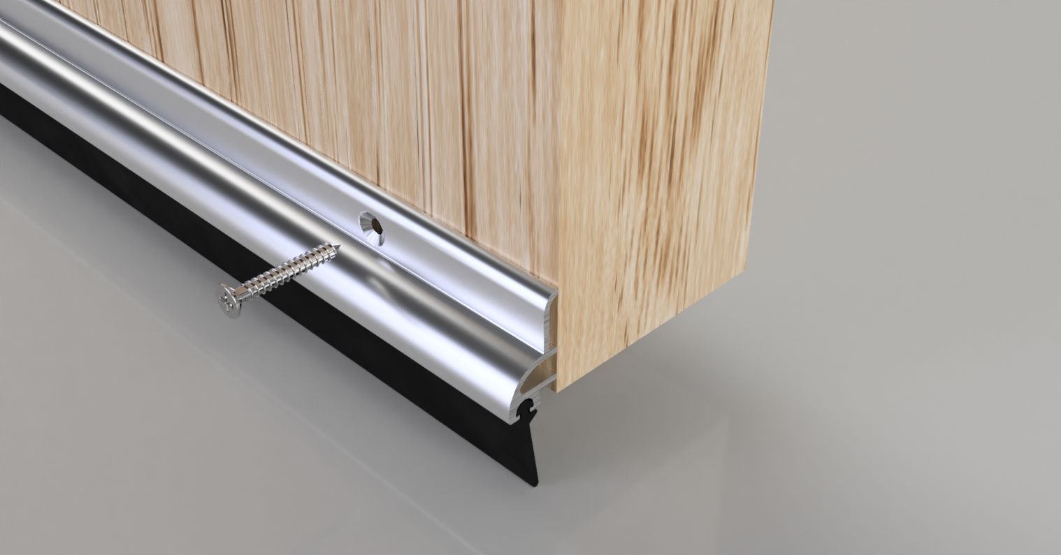 2'9" ALUMINIUM RUBBER BOTTOM DOOR SEAL