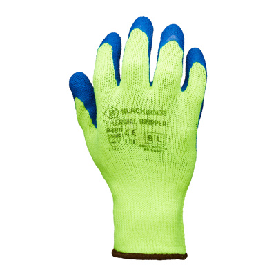 THERMAL GRIPPER GLOVES - SIZE 10 (PAIR)