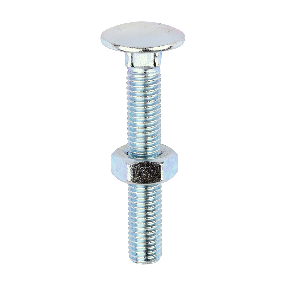 M10 X 65 CARRIAGE BOLTS & NUTS ZP