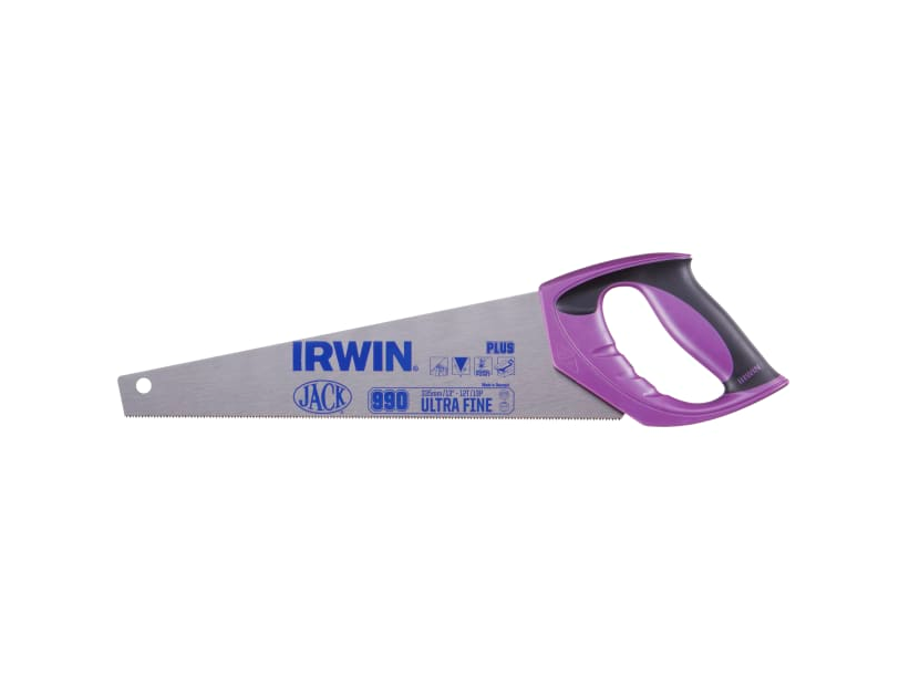 IRWIN JACK 990UHP FINE JUNIOR HANDSAW SOFT GRIP 335MM 12TPI