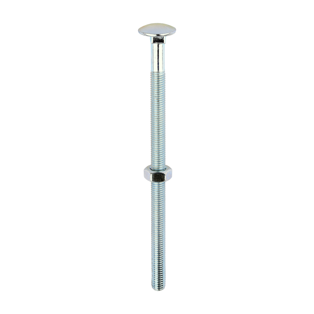 M10 X 180 CARRIAGE BOLTS & NUTS ZP