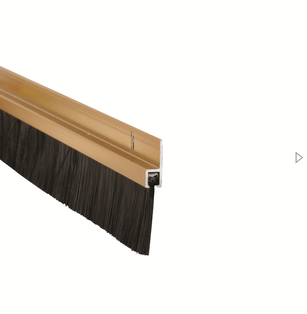 3'0" BROWN PVC BRUSH BOTTOM DOOR SEAL