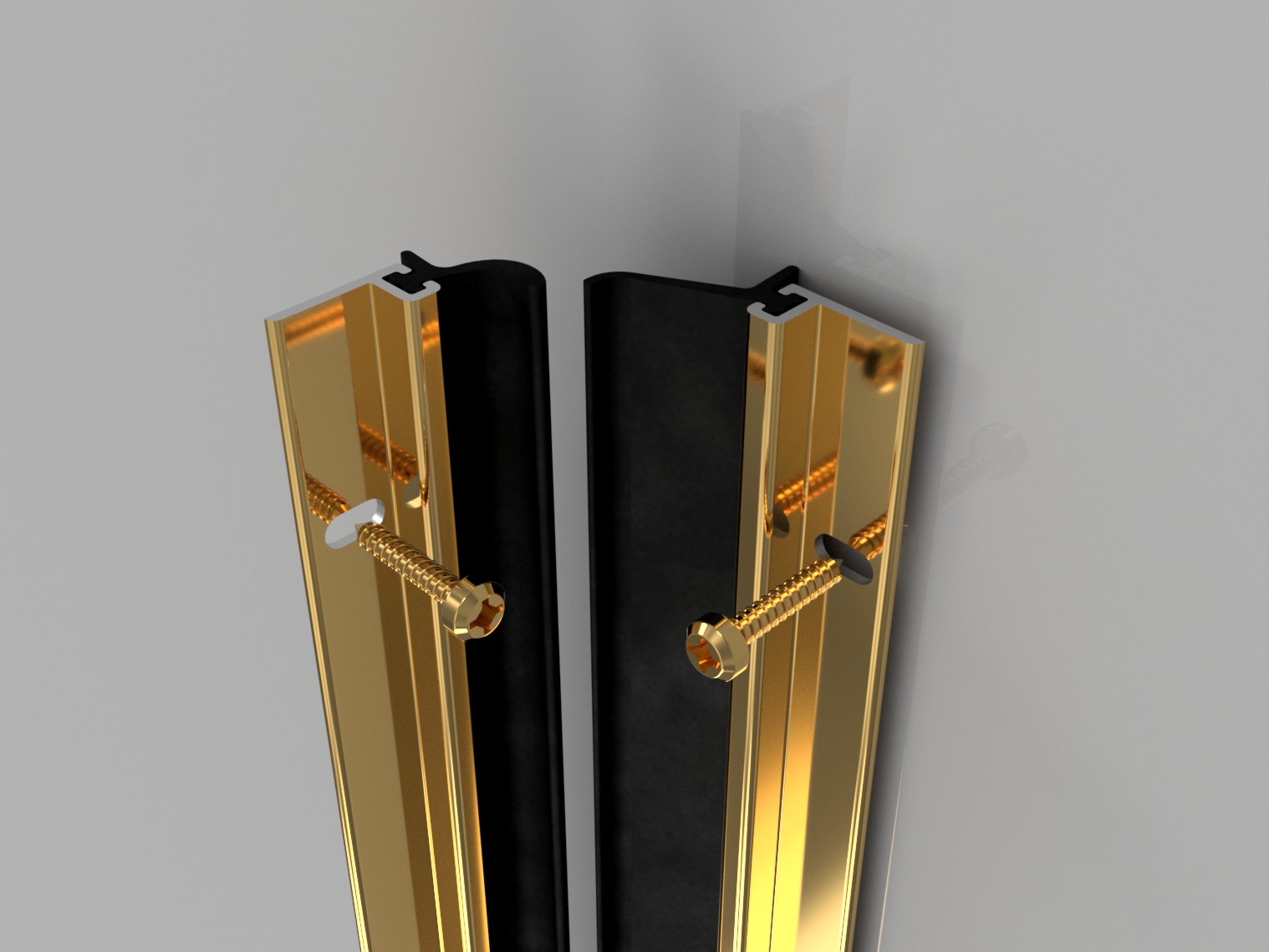HEAVY DUTY SCREW FIX GOLD AROUND DOOR SEAL RUBBER STRIP