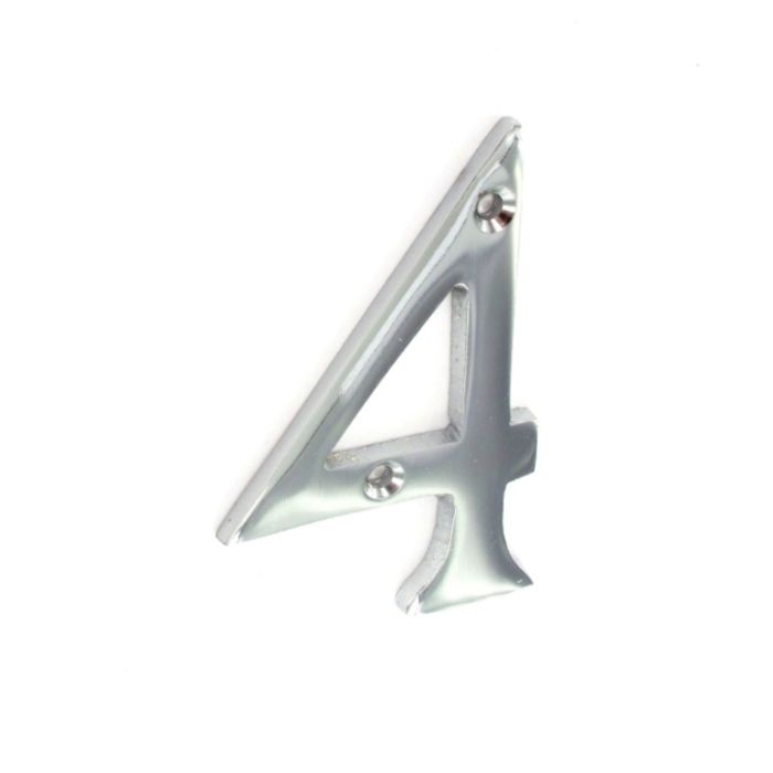 NUMERAL 4 75MM CHROME